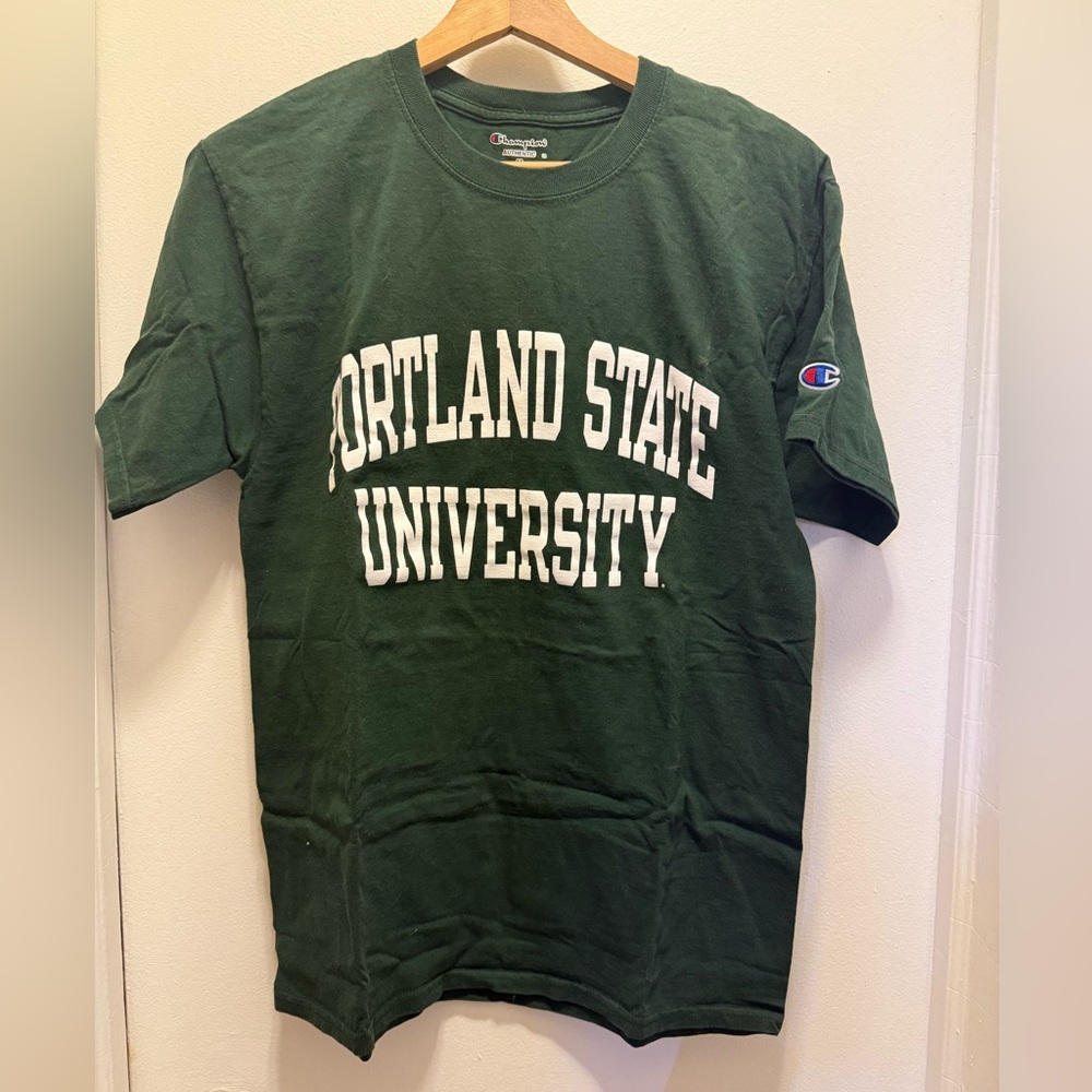 Portland State University Green Crewneck Tee